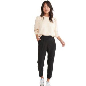 Marine Layer Allison pull on pants Tencel drape neutral black women’s M